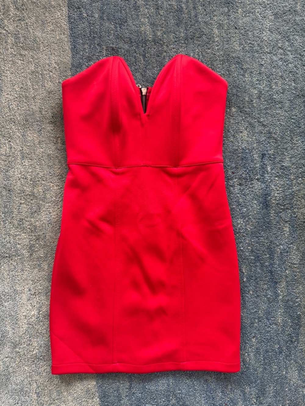 Forever 21 Red Strapless Sweetheart Bodycon Mini Dress